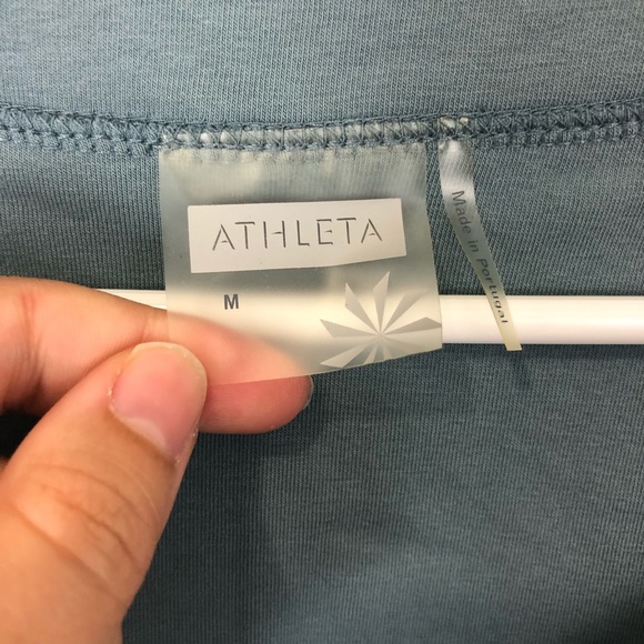 Athleta Women’s Athletic Shift Dress Blue Green Sleeveless Size Medium - Picture 4 of 5